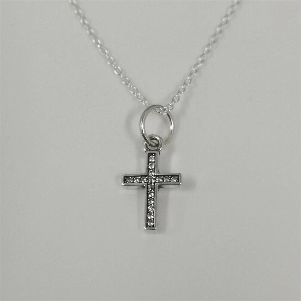 set pandora sparkling cross pendant necklace - Изображение 2 из 4