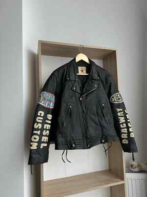 VTG Diesel Leather Dragway 80's Racing Black Jacket | eBay VTG Diesel Leather Dragway 80's Racing Black Jacket | eBay