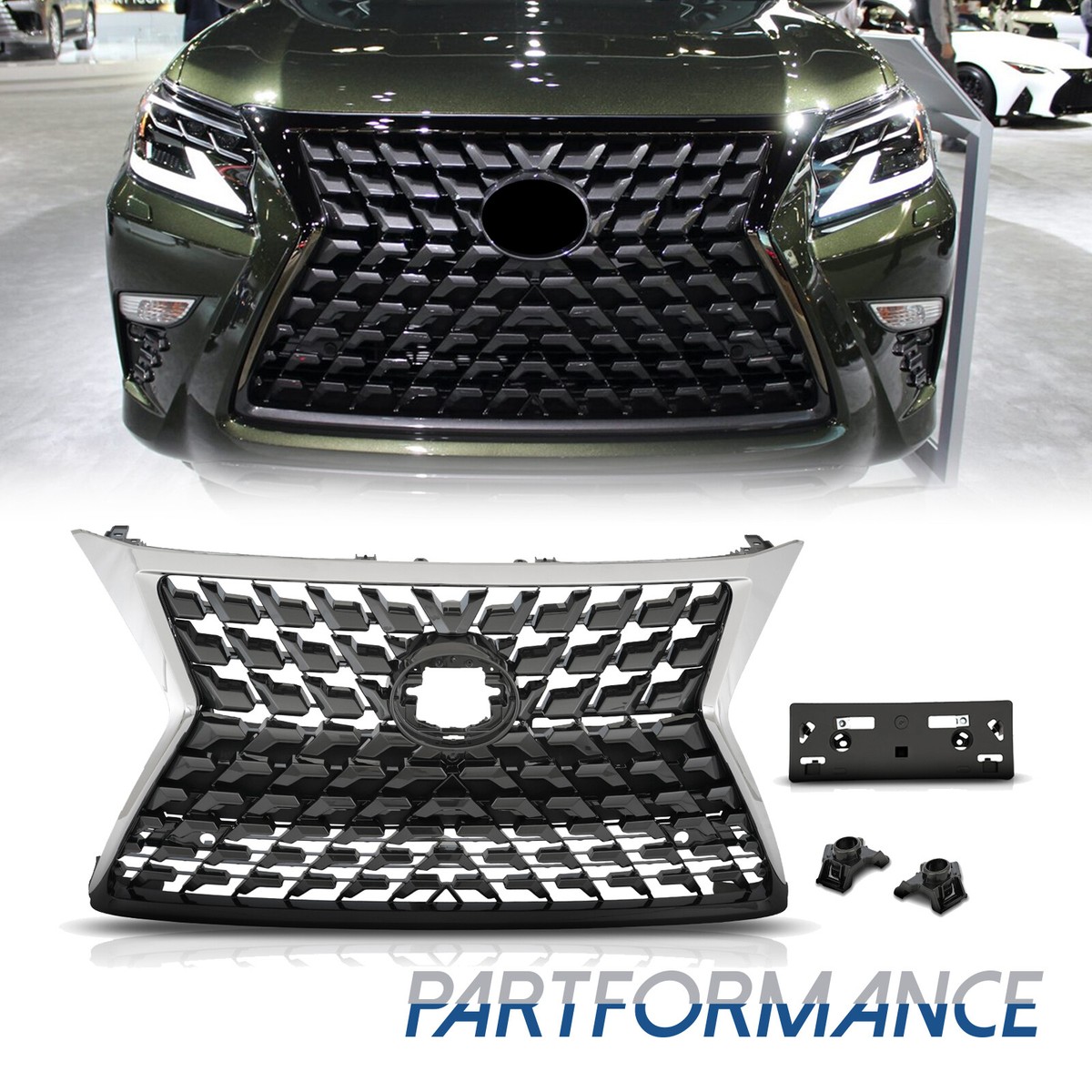 For 2020-2023 LEXUS GX460 Front Grille W/Chrome Frame