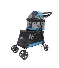 PETIQUE Pet  Pets Double Decker Pet Stroller, 11.53 Pound, Teal