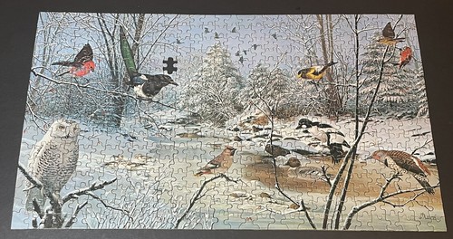 1975 Winter Birds National Wildlife Federation Puzzle NWF Frace *Missing 1 Piece - Picture 3 of 7