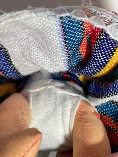 Mexikanische Fiesta handgefertigtes Kostüm 6 Zoll Stoffpuppe bunt Volkskunst Plüsch - Bild 14 von 21