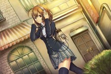 Anime girls headphones brunette brown eyes thighhighs Playmat Game Mat Desk