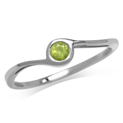 EPIC VAULT - natürlicher Peridot - 925 Sterling Silber Ring Gr. 7-9