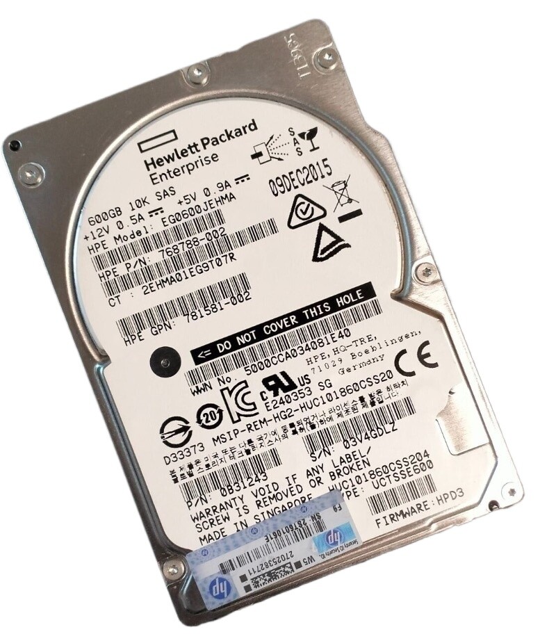 768788-002 600GB 10K 12Gbps 2.5