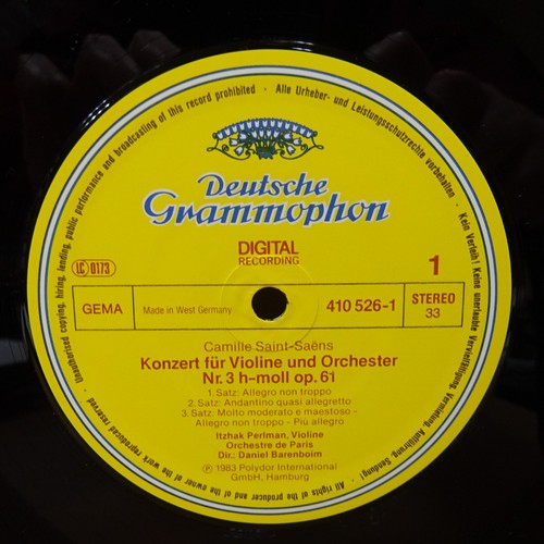 410 526 1 SAINT-SAENS Violin Concerto NO 3 BARENBOIM PERLMAN DG STEREO LP NM - Picture 3 of 4