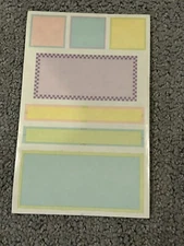 MRS GROSSMAN'S VELLUM PANELS PRIMARY STICKERS NEW 3 Sheets