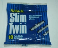 10 Schick Slim Twin Refills Blades cartridge fit GILLETTE Atra Plus Razor Shaver