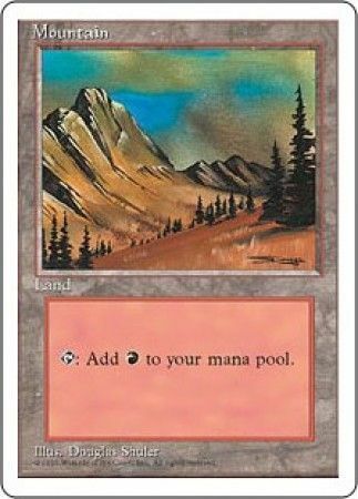 Mountain (C) 4th Fourth Edition Light Play LP Magic the Gathering DNA GAMES