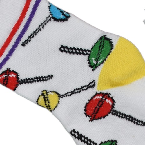 Cool Socks Kid's Novelty Crew Socks, Lollipops, Size 4-7 Years - Picture 3 of 3