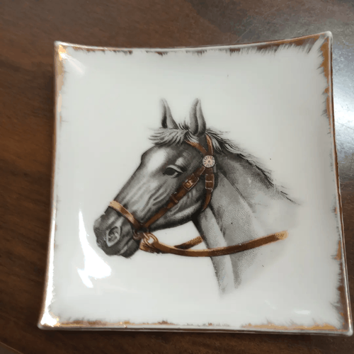 Vintage Bradley Exclusive Horse Square Wall plate Tinket Dishes (2) - Picture 2 of 5