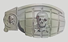 Skull Belt Buckle Crossbones Skeleton Silver Metal Pirate Men Women Cosplay