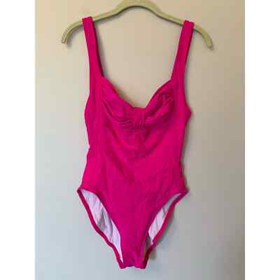Anne Cole Bright Pink One Piece Swimsuit Barbie Size 12