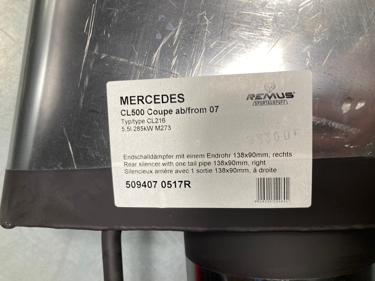 シャネル 箱 NEW!! Mercedes CL500 Coupe REMUS PowerSound Exhaust Muffler