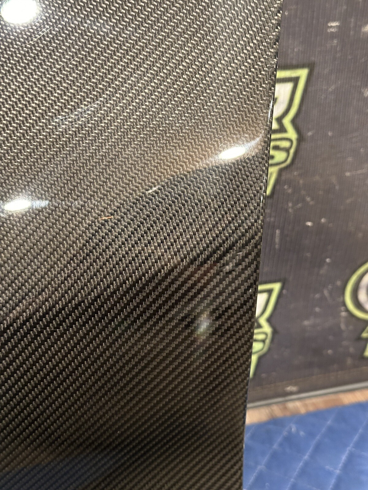 2012 AUDI R8 LEFT DRIVER LH CARBON FIBER SIDE BLADE OEM MINOR SCRATCHES/SCUFFS
