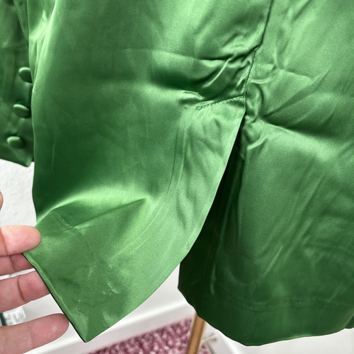 Forever 21 Damen Grün Satin Blazer Gr. L Neu Mit Etikett! St Patrick's Day - Bild 7 von 10