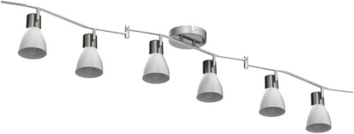 Stylish Modern LED Ceiling Light, Adjustable Glass Shades, 6-Warm White Bulbs - Picture 6 of 10