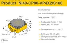 Original TURCK NI40-CP80-VP4X2/S100 SENSOR FREE