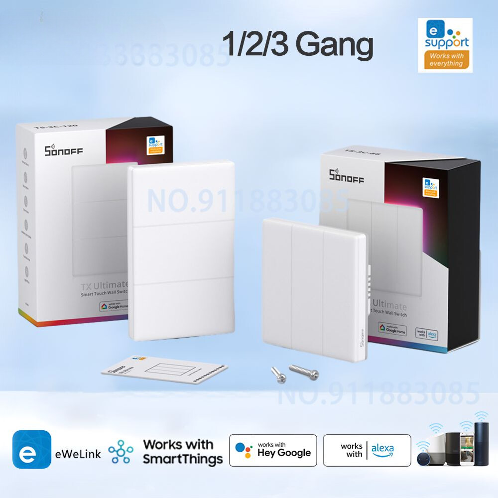 WiFi Smart Wall Switch MultiSensory Remote Control Touch Panel With Alexa Google