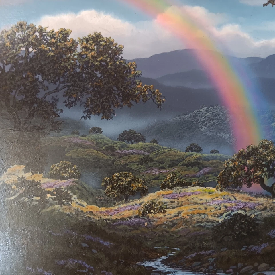 Frank Kecskes Jr. Oil Painting on Board Landscape With Rainbow - Image 4 of 4