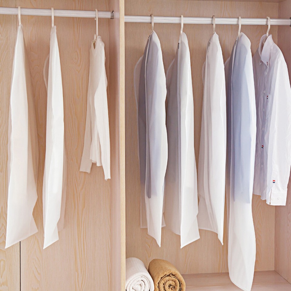 Clear Garment Bags Zipper Garment Bags Storage Clothes Cover Bag Suit