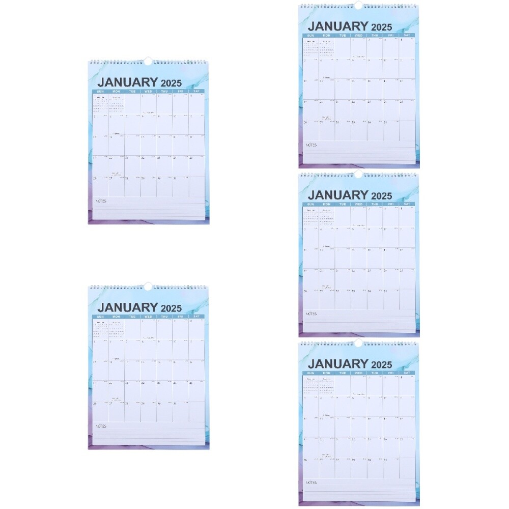 Pack de 5 Calendario de Redes Sociales Plano de Oficina Mesa Trabajo Delicado Colgante