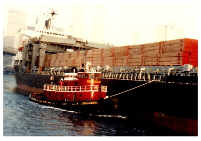 Isabel A McAllister (1964) Tugboat Tug Boat VTG Photo 3.5x5 IMO 6415922 c 1980's