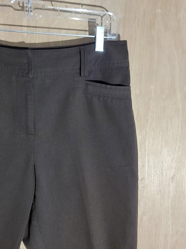 dressbarn capri pants womens size 10 flat front stretch tapered high rise brown - 第 3/12 張圖片