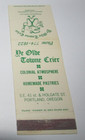 Matches Matchbook Cover The Olde Towne Crier Restaurant Portland Oregon OR — photo 1