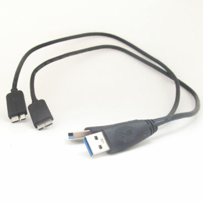 10pcs Black 45cm USB 3.0 High Speed Type A Male to Micro B Male Adapter Cable