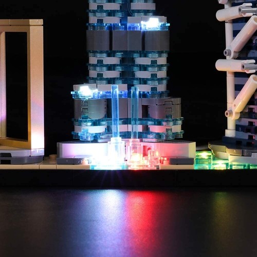 Kit LED Dubai Skyline Architecture para LEGO 21052 LIGHTAIL - Imagen 5 de 11