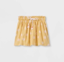 Cat Jack Toddler Girls Pull-On Skorts Yellow Floral Size 3T