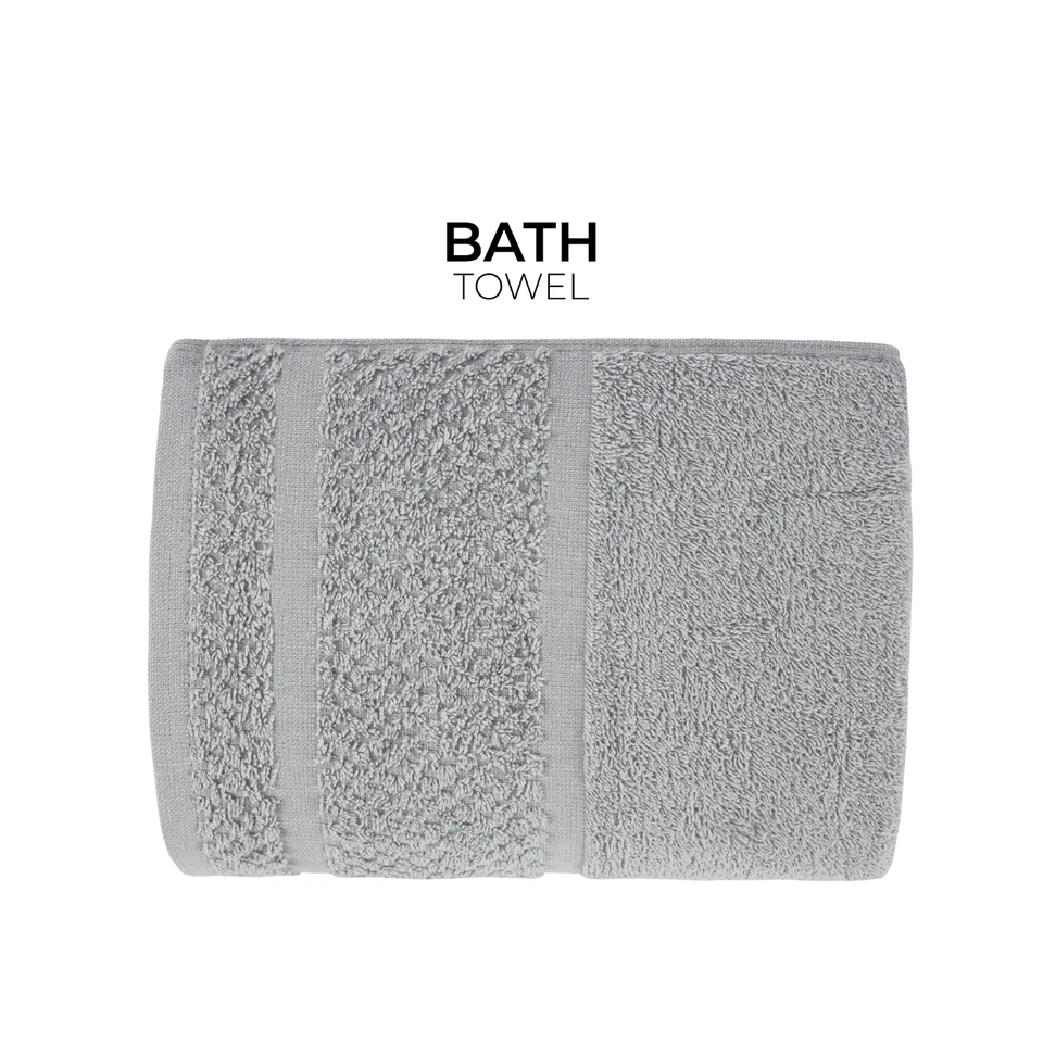 Mainstays 10 Piece Towel Set with Upgraded Softness & Durability, Grey - Image 4 of 4