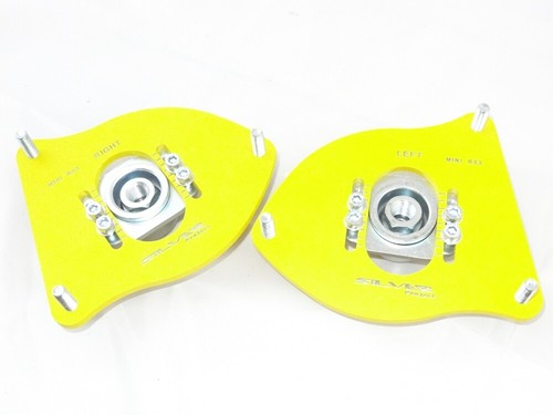 MINI Cooper R55 R56 R60 Silver Project Adjustable Top Mount Camber Plates - Picture 5 of 13