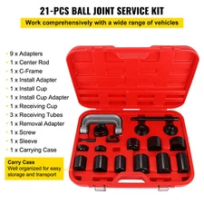 21Pc Ball Joint Press Kit Carbon-steel Auto Repair Remover Install Adapter Tool