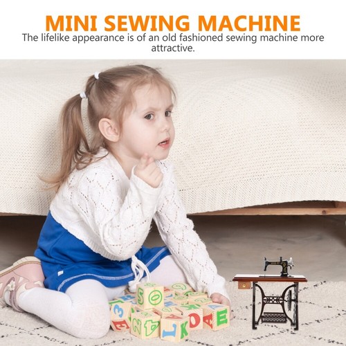 1PC Creative Mini Sewing Machine Vintage Model Furniture Toy Room Retro Decor - Picture 7 of 12