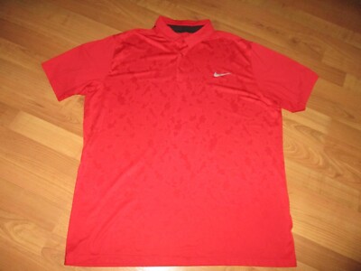 nike red camo golf shirt