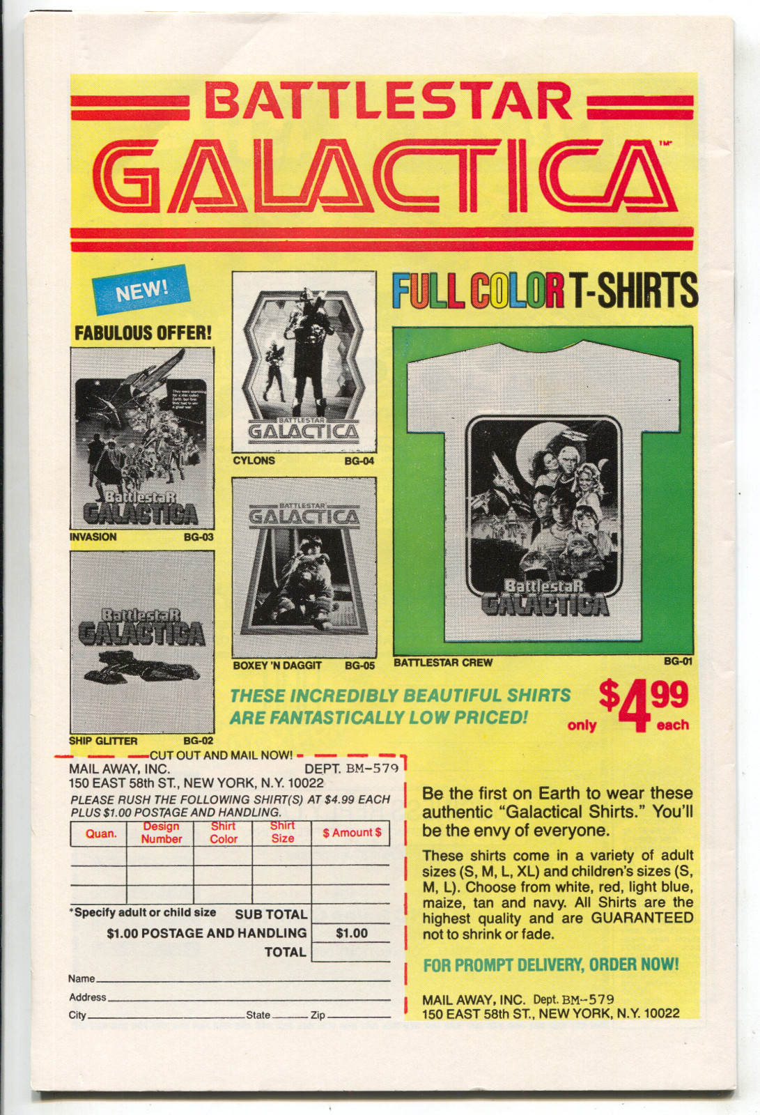 Battlestar Galactica 3 Marvel 1979 VF Whitman Variant TV Series Glen ...