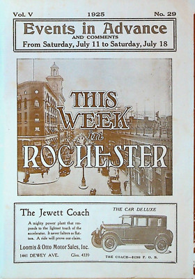 This Week in Rochester NY July 11 1925 Dr Will J Erwood Ads