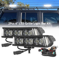 2x For Jram 1500 2500 3500 7 Cree Led Light Bar Combo Driving Plug Plug Wiring