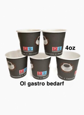 1000 Espresso Becher 100ml 4oz in Schwarz