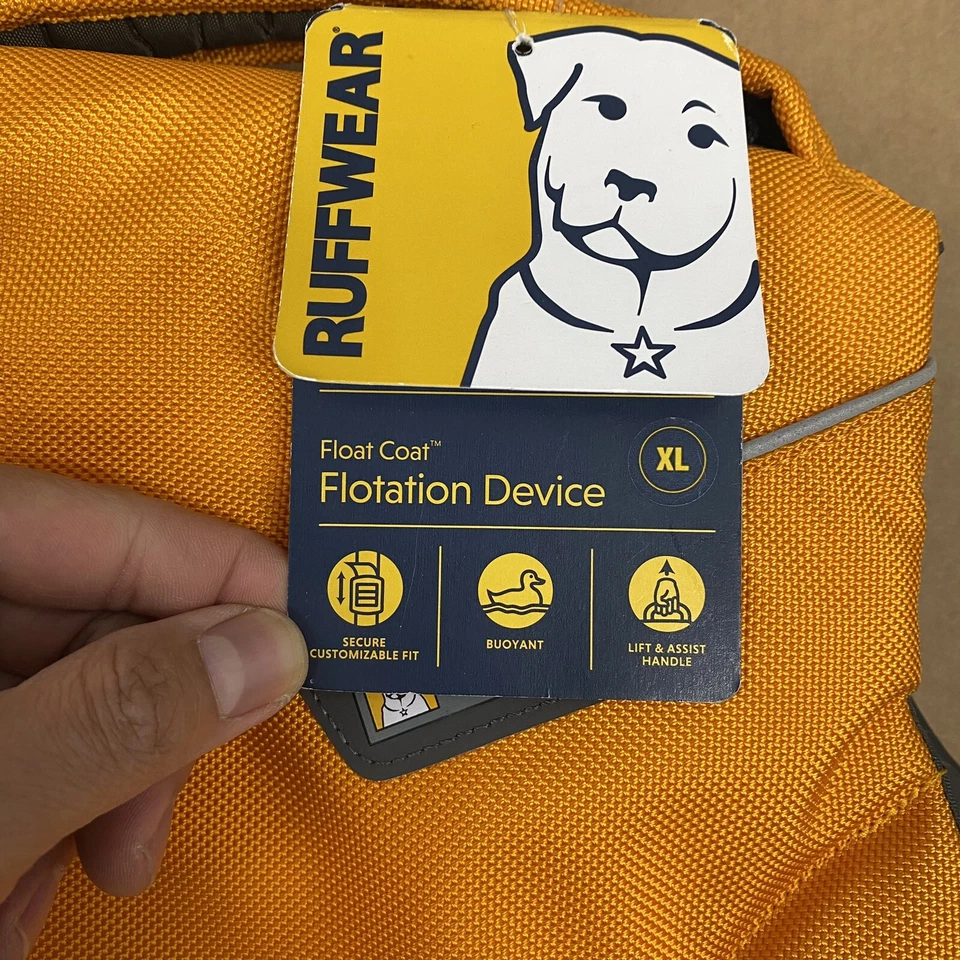 Abrigo flotador Ruffwear chaleco salvavidas para perro grande XL onda naranja nuevo con etiquetas 36-42 pulgadas  Foto 3 de 4