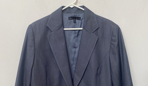 Lafayette 148 New York Gray 100% Virgin Wool Blazer Jacket Sz 16 EUC! MSRP $598 - Picture 7 of 8