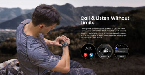 Originale KOSPET TANK T3 Ultra GPS Smartwatch Uomo 470mAh Batterie Impermeabile - Foto 4 di 16