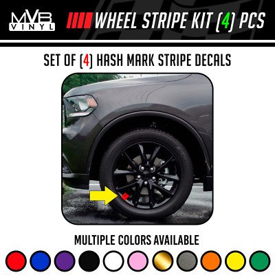Hash Tags On Rims Wheel Stripe Kit Hash Marks Vinyl Decal Set | Universal Fit Racing JDM ...