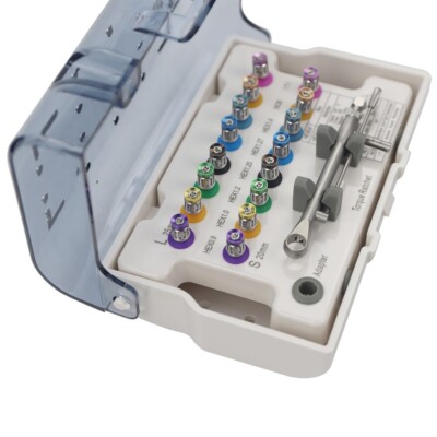 Universal Implant Abutment Ratchet Torque Wrench Kit – 16 Drivers, 15-70 Ncm, Stainless Steel