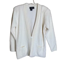 nordstrom cardigan sweater size Small ivory angora wool vintage