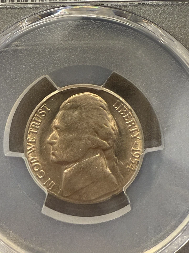 1954 S Jefferson Nickel DDR Variedad FS-801 MS64 Hermosa Tonificación🔥🔥�� Foto 3 de 4
