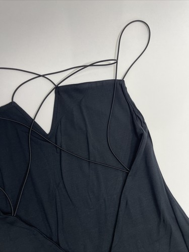 New Ser.O.ya Brogan Dress Black Jersey Crisscross Open Back Sleeveless Maxi Sz L - Picture 16 of 18