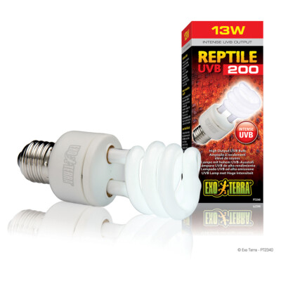Exo Terra Reptile UVB 200 Lampe für Wüstenreptilien UVB Licht 25W
